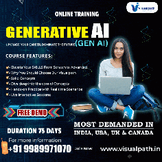 Generative AI Course Training in Hyderabad- Visualpath Generative AI (GenAI) Courses Online teaches you how to create new content with AI, like text and images. Our  Generative AI Online Training available Worldwide Perfect for beginners and professionals. Attend a Free Demo Call At +91-9989971070
Visit our Blog: https://visualpathblogs.com/
Whatsapp: https://www.whatsapp.com/catalog/917032290546/
Visit: https://visualpath.in/generative-ai-course-online-training.html


