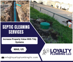 Get Comprehensive Septic Services

We provide reliable septic services to help you maintain and repair your system efficiently. Our team uses expert techniques to prevent issues, extend the lifespan of your system, and save you money. Send us an email at info@loyaltyplumbingllc.com for more details.
