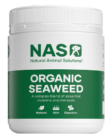 "Natural Animal Solutions Organic Seaweed is a nutrient rich formulation for dogs, cats and horses. The organic supplement is highly beneficially in maintaining proper function of the thyroid gland. It helps keep proper digestion and prevents infection by improving immune power. The seaweed formula prevents absorption of toxic metals and helps keep pets in healthy condition. 

For More information visit: www.vetsupply.com.au
Place order directly on call: 1300838787"