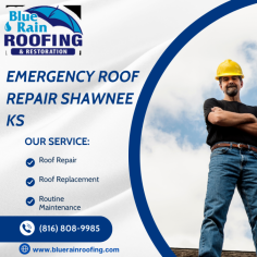 Need emergency roof repair in Shawnee, KS? BlueRain Roofing & Restoration provides fast and reliable services to fix your roof promptly. Our experienced team ensures high-quality repairs to protect your home from further damage. Contact us now for immediate assistance! 

https://www.bluerainroofing.com/emergency-roof-repair-shawnee-ks/