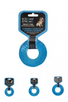 "Scream Xtreme Treat Tyre Loud Blue For Small Dogs | VetSupply

Scream Xtreme Dog Toys are designed and ready to take on your dog's strong jaw they are made from durable TPR material designed Xtremely Tough for Xtreme Chewers.

For More information visit: www.vetsupply.com.au
Place order directly on call: 1300838787"