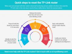 To reset the TP-Link router, a reset button is the simplest way. Locate the reset button at the frontal panel of your device and push down it for less than 5 seconds. When the LED flashes on this button flash, push down this button for 10 seconds, Complete this process after the LED flashes slowly. To know more, approach us!