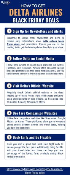 Discover incredible Delta Airlines Black Friday deals with these expert tips. Sign up for newsletters, follow Delta on social media, check their official website, use fare comparison sites, and book early for the best prices. Maximize your savings and enjoy your next trip with unbeatable discounts!