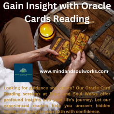 Looking for guidance and clarity? Our Oracle Card Reading sessions at Mind and Soul Works offer profound insights into your life’s journey. Let our experienced readers help you uncover hidden truths and navigate your path with confidence.