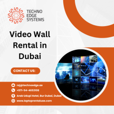 Techno Edge Systems LLC offers high-quality Video Wall Rental in Dubai for top venues like Dubai World Trade Center, Dubai Mall, Burj Khalifa, Dubai Marina, Jumeirah Beach…etc. Perfect for events, exhibitions, and conferences. Call us at 054-4653108 or visit us - https://www.laptoprentaluae.com/video-wall-rental-dubai/