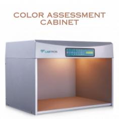 Labtron Color Assessment Cabinet features 6 light sources ensuring consistent, reliable color evaluation without preheating or flashing. Designed for energy efficiency and accurate color rendering, it includes D65, TL84, CWF, TL83/U30, F, and UV lights to detect metamerism in products, dyes, and coatings.