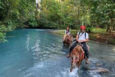 Explore Rio Celeste’s River by Tubing:
Feel the Rush: Drift down the gentle currents of Rio Celeste, surrounded by lush landscapes, as you take in the breathtaking sights on a tubing adventure.
Unwind in Nature: Experience tranquility as you float along the river, marveling at the vibrant flora and fauna that line its banks.

Price: $ 85

Book now: https://riocelesteaventuras.com/tours/rio-celeste-horseback-riding/