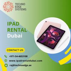 We provide the best support for iPads 24/7 if any issue occurs. Techno Edge Systems LLC offers best services of iPad Rental Dubai. For more info contact us: +971-54-4653108 visit us: https://www.ipadrentaldubai.com/