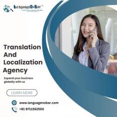 Languagenobar, globally leading translation & localization service provider helping various company in market expansions through quality translation in 250+ languages by 10000 translators.