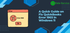 QuickBooks Error 1903 occurs during installation or updates due to corrupted files or insufficient permissions. Learn the causes and step-by-step solutions to fix this error.