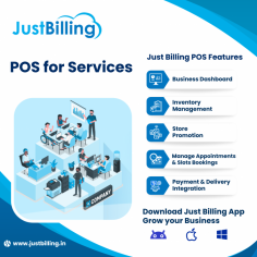 Say goodbye to complicated systems. Our POS For services boast an intuitive interface, ensuring quick adoption and ease of use for your staff.

About Just  Billing
Just Billing is an easy to use and comprehensive GST Invoicing & Billing App for Retail and Restaurant. It runs both on mobile and computer. This GST compliant point of sale (POS) makes it easier for you to keep track of your business and pay more importance to your business growth.

Learn more: https://justbilling.in/pos-for-services/
Download App: https://play.google.com/store/apps/details?id=cloud.effiasoft.justbillingstd
Email: sales@effiasoft.com

