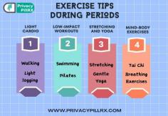 Given are some of the exercises for women's during periods.