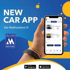 Get Car App Alert Notification

Stay informed with our user-friendly Allied Motors app for iOS and Android. Effortlessly search cars and seamlessly access the latest automotive information with intuitive ease. Send us an email at info@alliedmotors.com for more details.
