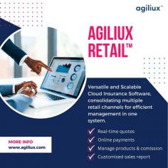 Agiliux's innovative retail software for insurance brokers at our dedicated product page. Our solution is designed to streamline operations, enhance client management, and optimize workflow efficiency specifically tailored for insurance professionals. With intuitive features and robust capabilities, Agiliux empowers brokers to manage policies, claims, and client interactions seamlessly. Visit us to explore how our retail software can transform your insurance brokerage today.