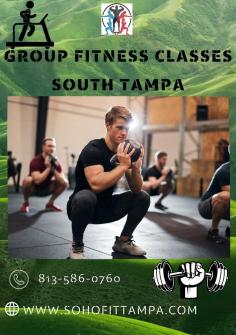 Experience the best group fitness classes in South Tampa! Join us for energizing workouts, expert trainers, and a supportive community. Achieve your fitness goals and have fun with us.