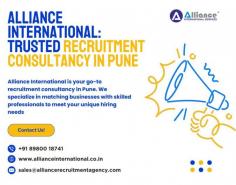 Alliance International is your go-to recruitment consultancy in Pune. We specialize in matching businesses with skilled professionals to meet your unique hiring needs. For more information, visit: www.allianceinternational.co.in/manpower-consultancy-pune.