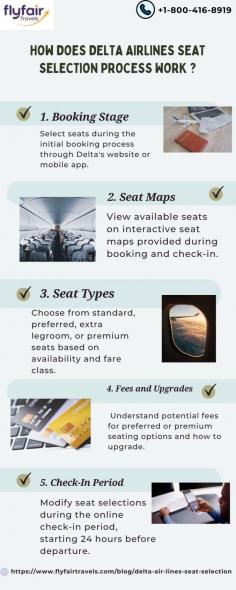 Option to choose Delta Airlines seat selection is available during the time of ticket booking or at the time of check-in. These could be the selection between using standard, preferred and premium seats, including maps to select a seat and possible extra costs of changing the option.