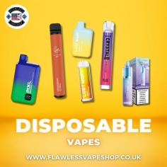 We are the top online vape store destination for vaping enthusiasts, offering a diverse selection of disposable vapes from popular brands. These single-use, pre-filled, and pre-charged devices are designed for ease and convenience, making them ideal for beginners and those seeking a hassle-free experience. Disposable vapes come in various flavors and require no maintenance, providing an effortless way to enjoy vaping. Our popular brands include Elf Bar, Ske Crystal Bar, Lost Mary, Gold Bar, SKE Amare Crystal, Elux Firerose Nova & Dinner Lady FUYL known for their high-quality products, consistent performance, satisfying nicotine delivery & different flavour options. These brands are renowned for their excellent performance, wide range of flavors, and satisfying nicotine delivery, making them popular choices among customers looking for reliable and enjoyable vaping options.  Visit- https://www.flawlessvapeshop.co.uk/collections/disposable-vape