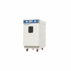 Labtron Ethylene Oxide Sterilizer is a vertical, 80-L unit with a constant 50°C temperature and -60 kPa pressure. It features a manual door opening with stainless steel construction and electric heating, automatic 3×30-minute ventilation, built-in sensors and an oil-free vacuum pump.

