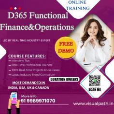 D365 Functional(F&O) Online Training - VisualPath offers the best D365 Finance Online Training delivered by experienced experts. Our training courses are delivered globally, with daily recordings and presentations available. For more info please call us at +91-9989971070.
Visit Blog: https://visualpathblogs.com/
WhatsApp: https://www.whatsapp.com/catalog/919989971070
Visit: https://visualpath.in/dynamics-d365-finance-and-operations-course.html
