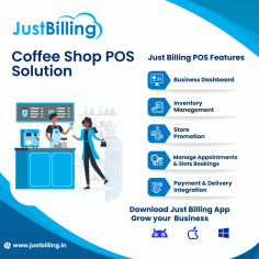 With Just Billing, you can automate tasks such as order processing, inventory management, and billing, allowing your staff to focus on delivering exceptional service and creating memorable experiences for your customers. Our Coffee Shop  POS software is the cream of the crop, offering a comprehensive suite of features that streamline your operations, enhance customer service, and boost your sales.
About Just  Billing
Just Billing is an easy to use and comprehensive GST Invoicing & Billing App for Retail and Restaurant. It runs both on mobile and computer. This GST compliant point of sale (POS) makes it easier for you to keep track of your business and pay more importance to your business growth.

Learn more: https://justbilling.in/pos-coffee-shop-billing-software/
Download App: https://play.google.com/store/apps/details?id=cloud.effiasoft.justbillingstd
Email: sales@effiasoft.com

