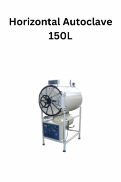 Labmate Horizontal Autoclave is designed with smart technology for top performance, quality, and durability. It has a 150L capacity and operates at sterilization temperatures from 40°C to 134°C with a pressure of 0.22 MPa and a time range of 0 to 60 min. It also features an enhanced auto-drying function for a better working environment.