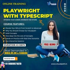 Playwright with TypeScript Training - VisualPath offers the best Playwright Online Training delivered by experienced experts. Our training courses are delivered globally, with daily recordings and presentations available. To book a free demo session, please call us at +91-9989971070.
Visit Blog: https://visualpathblogs.com/
whatsApp: https://www.whatsapp.com/catalog/917032290546/
Visit: https://www.visualpath.in/playwright-automation-online-training.html
