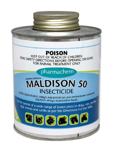  Maldison 50 is an insecticide that works to keep flies and other biting insects under control such as lice, mosquitoes, fleas, ticks, mange mites, poultry mites. It can be used directly on pets as well as to treat the environment in which they live.

For More information visit: www.vetsupply.com.au
Place order directly on call: 1300838787"