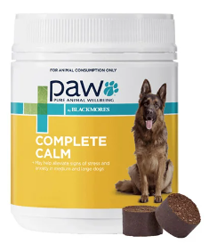 "PAW Complete Calm Chews are tasty kangaroo based chews for dogs. Enriched with nutrients and essential vitamins, this tasty formula supports the general health and nervous function of dogs. It helps dogs suffering with anxiety and behavioural issues. The oral chews are highly beneficial for dogs showing signs of territorial aggression, dominance aggression and other anxiety problems. 

For More information visit: www.vetsupply.com.au
Place order directly on call: 1300838787"