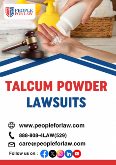 With an increasing number of individuals stating that prolonged use of talcum powder has caused harm, there has been a surge in lawsuits against the bis companies that manufacture the product. Talcum powder lawsuits involve legal action filed against manufacturers. The victims claim that they had gotten cancer from the continuous use of their powder. At People For Law, our lawyers are dedicated to pursuing compensation for those affected. We aim to make the manufacturers pay for medical expenses, pain and suffering, and other damages stemming from talcum powder usage. 