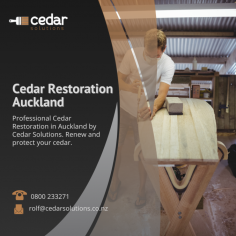 Get in touch with our senior team for long-lasting Cedar restoration Auckland

As our name suggests, Cedar Solutions specialize in the maintenance of cedar and can provide answers to your problems and concerns. Call our senior team today and allow us to handle your project. Whether you are looking at options for Cedar recoating Auckland or Cedar restoration Auckland for your home or building, you’re at the right place.