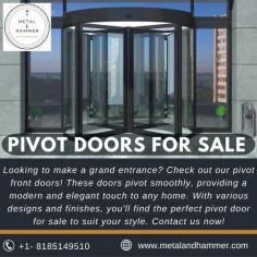 Looking to make a grand entrance? Check out our pivot front doors! These doors pivot smoothly, providing a modern and elegant touch to any home. With various designs and finishes, you'll find the perfect pivot door for sale to suit your style. Contact us now!
