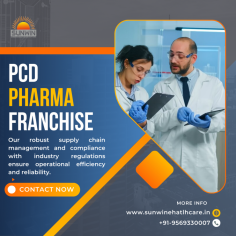 What are the key benefits of partnering with your pharma franchise company?
Partnering with Sunwin Healthcare's pharma franchise offers key benefits, including access to a broad portfolio of high-quality products and a reputable brand. Franchisees receive comprehensive training, ongoing support, and marketing assistance to ensure business success. Our robust supply chain management and compliance with industry regulations ensure operational efficiency and reliability. Additionally, franchisees benefit from our established market presence and continuous innovation in healthcare solutions, enhancing growth and profitability opportunities.
 https://sunwinhealthcare.in/
