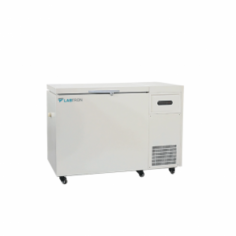 Labtron-135°C Ultra Low Temperature Chest Freezer offers 118 L capacity, digital microcomputer control, self-overlapping refrigeration, fluorine-free refrigerant, ergonomic design, air pressure balance, super-thick foam insulation, double-sealed door, safety lock, universal casters, LED display, single compressor for energy efficiency, multiple protections, and advanced alarms, ensuring high efficiency and reliability for various sample storage needs.
