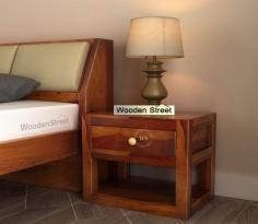 Buy Walken Bedside Table (Honey Finish) From Wooden Street