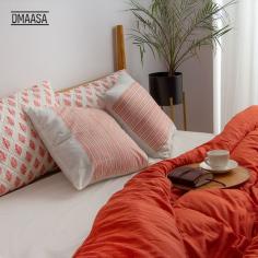 A duvet cover protects your duvet while adding a touch of style to your bedroom decor. Available in various materials, colors, and patterns, duvet covers from DMAASA combine durability with elegance, ensuring a comfortable and aesthetically pleasing sleep environment.