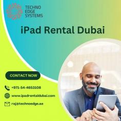 iPad rental Dubai offers cost-effective, flexible, and high-tech solutions for business and events. Techno Edge Systems LLC is one of the leading suppliers of iPad Rental. For more info Contact us: +971-54-4653108 Visit us: https://www.ipadrentaldubai.com/