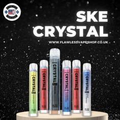 SKE Crystal Nic Salts feature a range of e-liquids available in a variety of fruity flavours and come in strengths of 10mg or 20mg. They're based on the popular Crystal SKE disposable vapes and are formulated with nicotine salts which can be used in your mouth to lung devices for a smoother vaping experience. Visit: https://www.flawlessvapeshop.co.uk/collections/ske-crystal-nic-salts