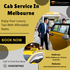 If you are looking for a Taxi Booking Melbourne than contact the Book Taxi Service. We provide simple and easy booking service for airport transfers, tours and private hire. He was always ready for Melbourne cab services or taxi near me in anytime, anywhere you want. Call us at - 0430387463. 
