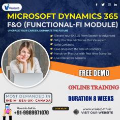 
D365 Functional(F&O) Online Training - VisualPath offers best online training for D365 Functional Online Training, led by real-time experts. Our comprehensive D365 Finance training is available in Hyderabad and worldwide, including the USA, UK, Canada, Dubai, and Australia. For more information, contact us +91-9989971070.
Visit Blog: https://visualpathblogs.com/
whatsApp: https://www.whatsapp.com/catalog/917032290546/
Visit: https://visualpath.in/dynamics-d365-finance-and-operations-course.html
