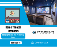 Custom Home Cinema Rooms

Adding a home theater system to your media room will enhance family time. Our experienced team works closely with you to design and install a setup that perfectly complements your space and lifestyle. Send us an email at matt@tx-cet.com for more details.
