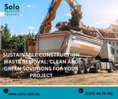 "Efficient construction waste removal services streamline project sites, ensuring compliance with environmental standards. Solo's solutions manage debris responsibly, enhancing site safety and sustainability."