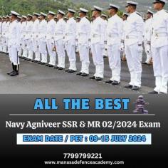 All the Best for Navy Agniveer SSR & MR 02/2024 Exam Students! Please prepare effectively with our comprehensive guide to make sure you succeed in the Navy Agniveer SSR & MR 02/2024 Exam. This is packed with essential tips and strategies from Manasa Defence Academy, designed to help you ace your exam. We'll cover everything from study plans and practice techniques to the best resources you can use. Whether you're a first-time test-taker or looking to improve your scores, will provide the motivation and guidance you need. Don’t miss out on these crucial insights and best wishes for your exam! Stay focused, stay determined, and give it your best shot. Good luck from all of us at Manasa Defence Academy!

Call : 7799799221
Website : www.manasadefenceacademy.com