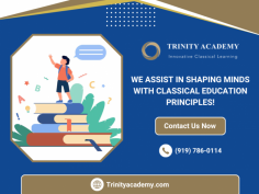 Join Our Classical Learning Community Today!

We offer a rigorous education curriculum rooted in the classical education model. Emphasizing critical thinking, character development, and a deep appreciation for literature, history, our curriculum nurtures intellectual curiosity and moral integrity. Contact Trinity Academy at (919) 786-0114 for more details!