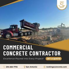 Concrete is moisture-resistant, which helps to avoid rot and deterioration. This is critical for preserving the building's structural integrity and preventing water damage. Rocking S Concrete is a team of commercial concrete contractors in San Antonio who specialize in building strong, long-lasting concrete foundations. With 30 years of experience, a trained team, and bespoke designs, we promise outstanding outcomes. Contact us now for a free estimate! 