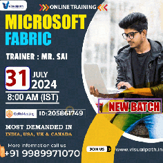 Join Now: https://meet.goto.com/205861749
Attend Online New Batch on Microsoft Fabric by Mr. SAI
Batch on: 31st, July @ 08:AM (IST)
Contact us: +91 9989971070.
Visit  Blog: https://visualpathblogs.com/
WhatsApp: https://www.whatsapp.com/catalog/919989971070
Visit:https://visualpath.in/microsoft-fabric-online-training-hyderabad.html