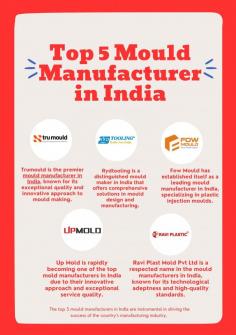 Are you looking for the best mould manufacturers in India? Here’s a quick rundown of the top 5 companies excelling in this field, ensuring you receive high-quality products and services.

Trumould (Delhi)

Trumould is renowned for its exceptional quality and innovative approach. With over two decades of experience, they specialize in precision mould making, catering to industries like automotive, aerospace, and medical devices.
Rydtooling (New Delhi)

Rydtooling offers comprehensive solutions in mould design and manufacturing. They are known for their robust engineering capabilities and use advanced technology to produce durable and precise moulds.
Fow Mould (Mumbai)

Fow Mould specializes in plastic injection moulds, focusing on customer satisfaction and continual improvement. They serve a diverse clientele, including consumer electronics, automotive, and household products.
Up Mold (Ahmedabad)

Up Mold is rapidly becoming a top mold manufacturer due to its innovative approach and exceptional service quality. They specialize in plastic and die-cast moulds, emphasizing sustainable practices and efficient design.
Ravi Plast Mold Pvt Ltd (Chennai)

With over 30 years of experience, Ravi Plast Mold is known for high-quality standards in plastic injection moulding. They cater to various sectors like automotive, pharmaceutical, and FMCG, offering customized mould solutions.
These companies are instrumental in driving the success of India’s manufacturing industry. Contact them for your mould manufacturing needs and experience excellence in the field.
 To know more in details visit here
: https://trumould.com/top-5-mould-manufacturers-in-india/

#MouldManufacturers #MoldManufacturer #MoldManufacturers #MouldMakersInIndia #MouldManufacturerInIndia
#MouldManufacturers #MoldManufacturer #MoldManufacturers #MouldMakersInIndia #MouldManufacturerInIndia #TruMould