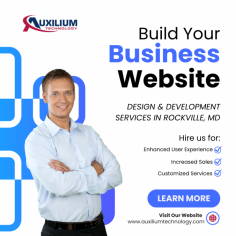 Transform your online presence with Auxilium Technology, a premier website design agency near you in Rockville, MD. Specializing in innovative and custom web solutions, they ensure your business stands out with a unique, visually appealing, and user-friendly website. Trust Auxilium Technology to elevate your digital strategy and drive success. Contact them today!