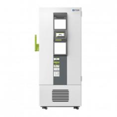 Fison -86°C Upright Freezer with 728L capacity features a microprocessor-controlled system and LCD display for precise temperature control. It offers a temperature range of -60 to -86°C, a cascade cooling system, an eco-friendly refrigerant, and a robust alarm system for optimal sample storage security.