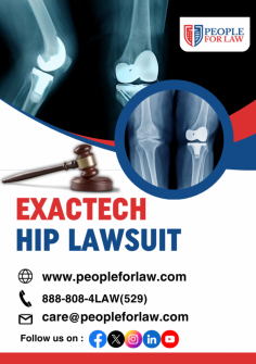 Many individuals undergo hip replacement surgery to improve their mobility and quality of life. However, allegations arose that Exactech, a medical device manufacturer, produced defective hip replacements due to packaging flaws. People For Law will help you file for an Exactech hip lawsuit. Our team of legal experts is dedicated to ensuring our clients receive the compensation they deserve for their suffering. Our team of legal experts will diligently seek compensation for medical expenses, pain and suffering, and other damages resulting from the purported defects in the hip implants. 